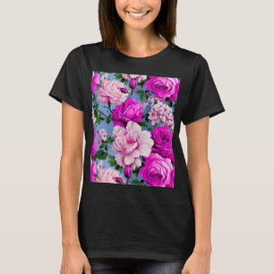 Big Retro Lila Ro Flower T Shirt