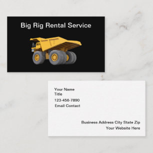 Big Rig Construction Rental Service Visitkort