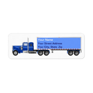Big Rig Lastbil Adressetiketter Returadress Etikett