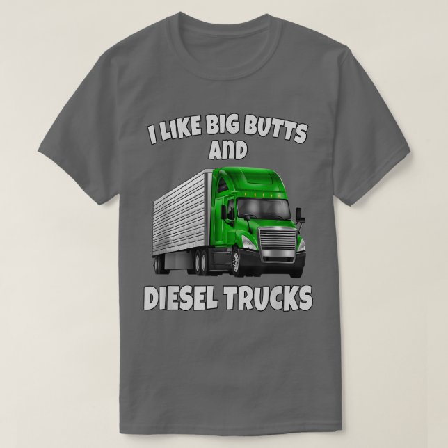 Big Rig Lastbil-chauffören.. Jag tycker om Big But T Shirt (Design framsida)
