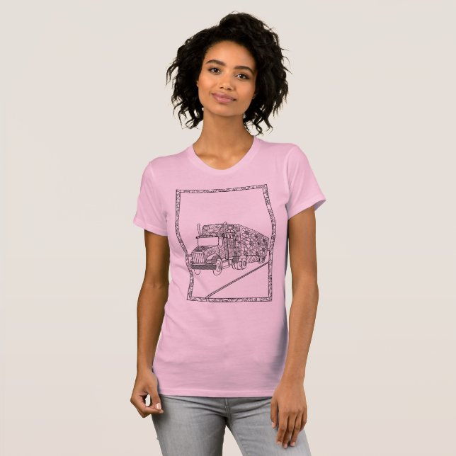Big Rig Lastbil T-Shirt (Hel framsida)