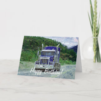 Big Rig Road-liner Lastbil-älskare-födelsedagskort Kort