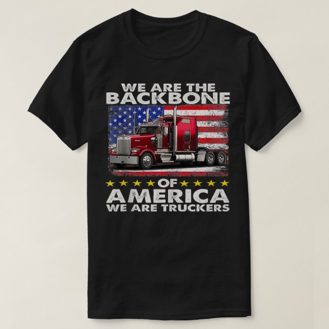 Big Rig Trucker vi är den amerikanske Manar:s last T Shirt (Design framsida)