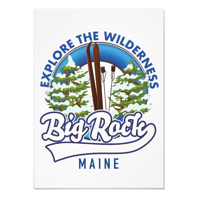 Big Rock Maine skidagbok Fototryck (Framsidan)