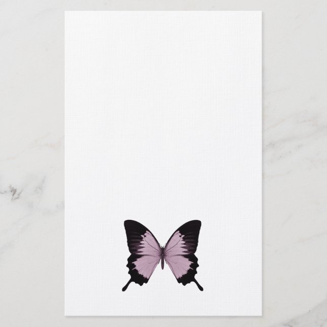 Big Rosa & Black Butterfly - Anpassa Brevpapper (Framsida)