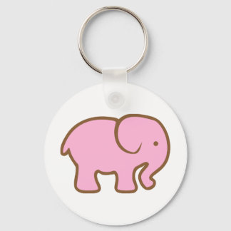 Big Rosa Elephant Nyckelring