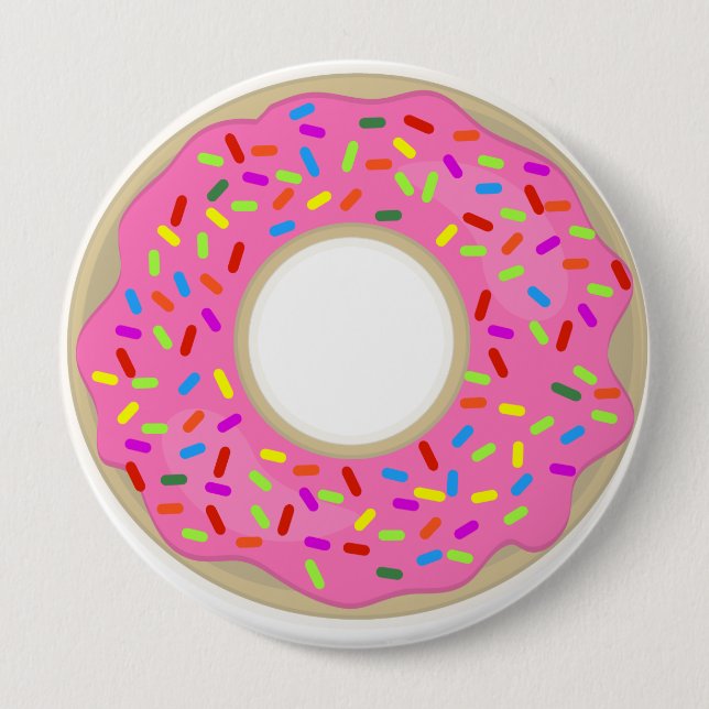 Big Rosa Frosted Donut Knapp (Framsida)