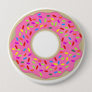 Big Rosa Frosted Donut Knapp