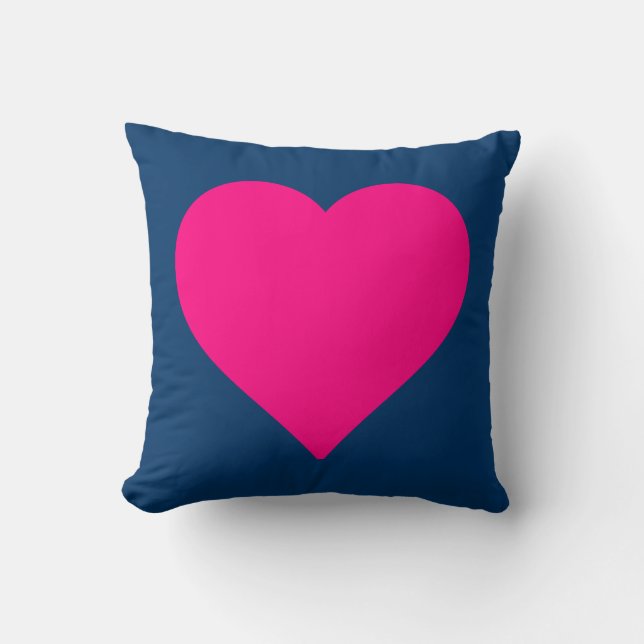 Big Rosa Heart Kudde (Framsida)