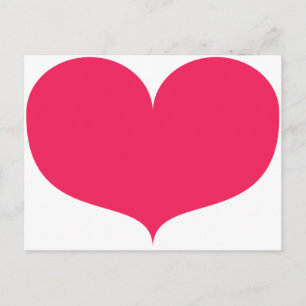 Big Rosa Heart Valentine Day Postcard Helg Vykort