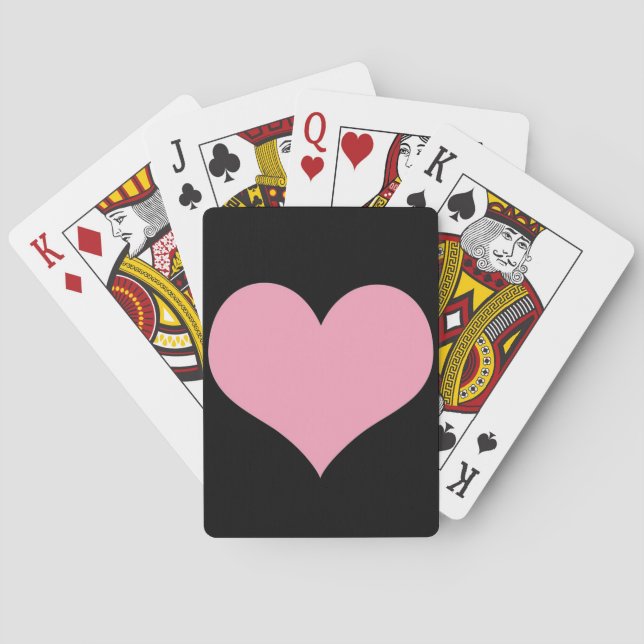 Big Rosa Kärlek Heart Casinokort (Baksidan)