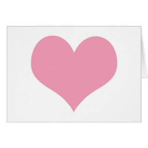 Big Rosa Kärlek Heart Hälsningskort