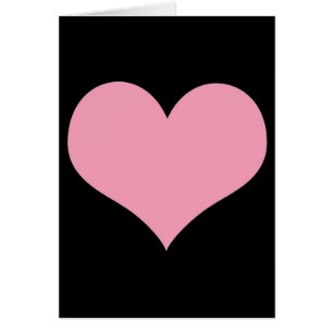 Big Rosa Kärlek Heart Hälsningskort
