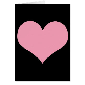 Big Rosa Kärlek Heart Hälsningskort