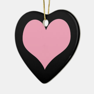 Big Rosa Kärlek Heart Julgransprydnad Keramik