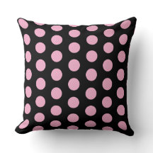 Big Rosa Polka dots på Black