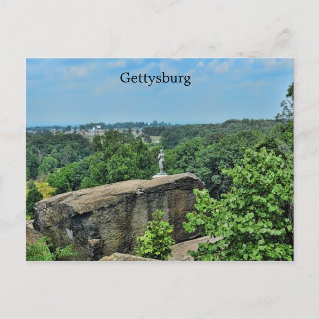 Big Round Top i Gettysburg Vykort (Framsida)