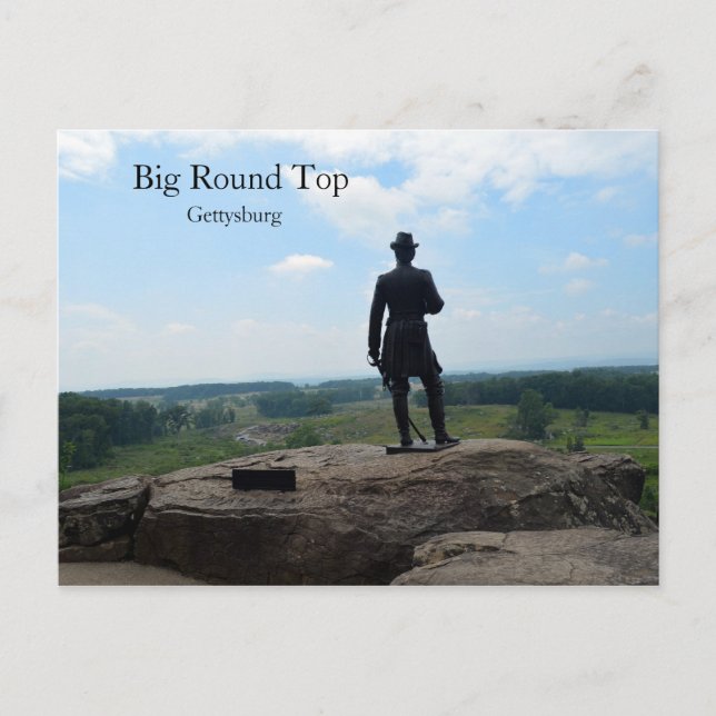 Big Round Top i Gettysburg Vykort (Framsida)