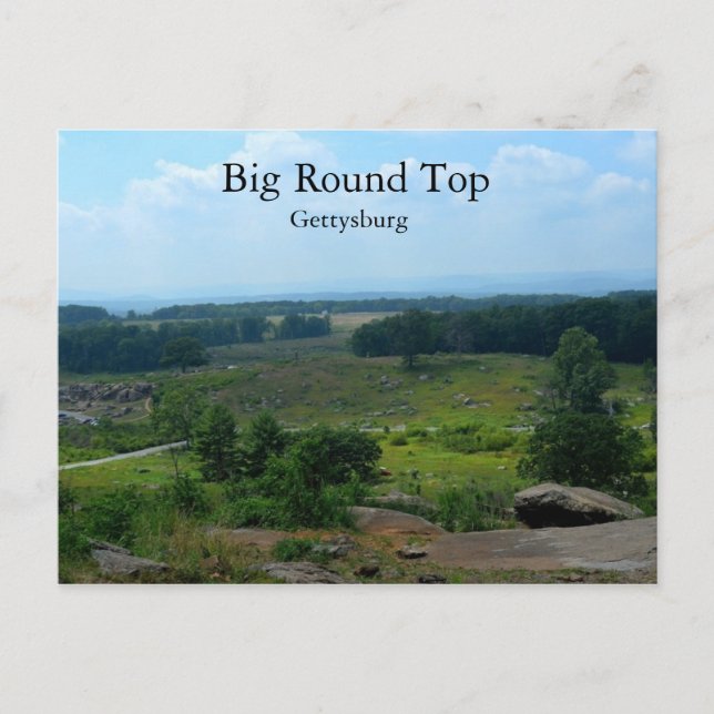 Big Round Top i Gettysburg Vykort (Framsida)
