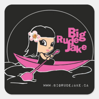 Big Rude Jake Rosa Canoe Sticker Fyrkantigt Klistermärke