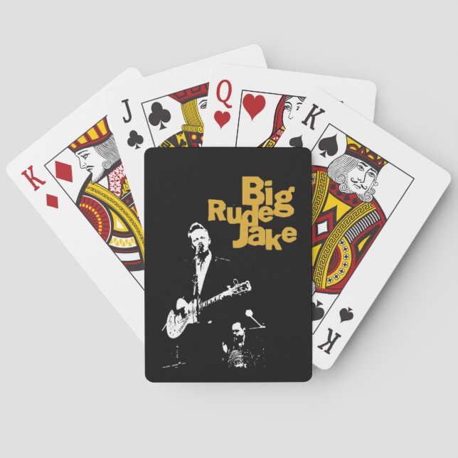 Big Rude Jake-spelkort - elektrisk gitarr Casinokort (Baksidan)