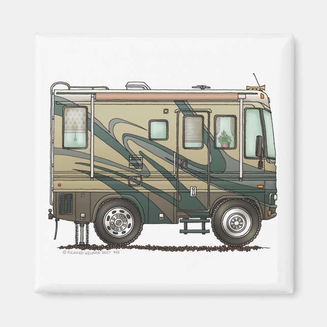 Big RV Camper Magnets Magnet (Framsidan)