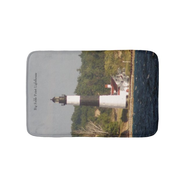 Big Sable Point-fyr från vatten bathmat Badrumsmatta (Framsidan)