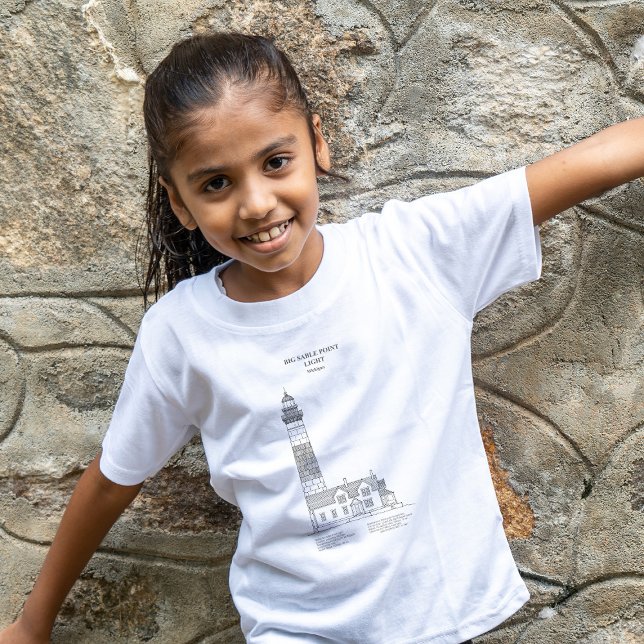 Big Sable Point fyr - Michigan - SBD T Shirt (Big Sable Point Lighthouse - Michigan - SBD. Girl Basic White T-Shirt)