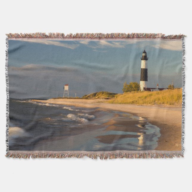 Big Sable Point fyr på Lake Michigan 2 Filt (Framsidan)
