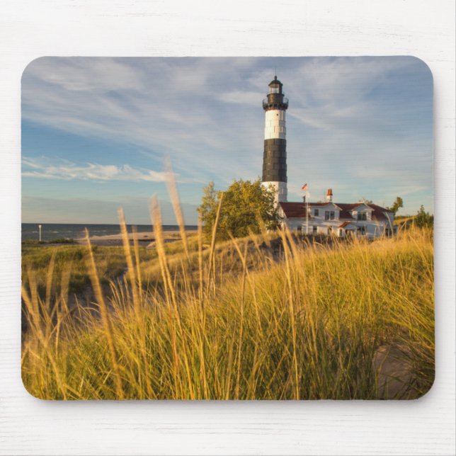Big Sable Point fyr på Lake Michigan Musmatta (Framsidan)
