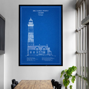 Big Sable Point Lighthouse - Michigan - AD Canvastryck