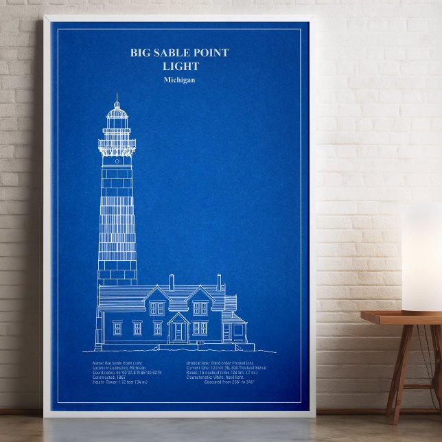 Big Sable Point Lighthouse - Michigan - AD Poster (Skapare uppladdad)