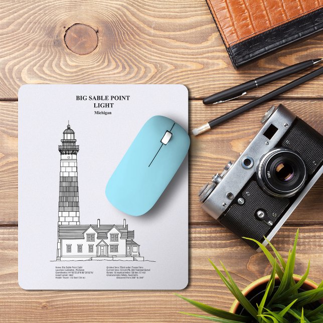 Big Sable Point Lighthouse - Michigan - BD Musmatta (Big Sable Point Lighthouse - Michigan - BD. Mouse Pad)