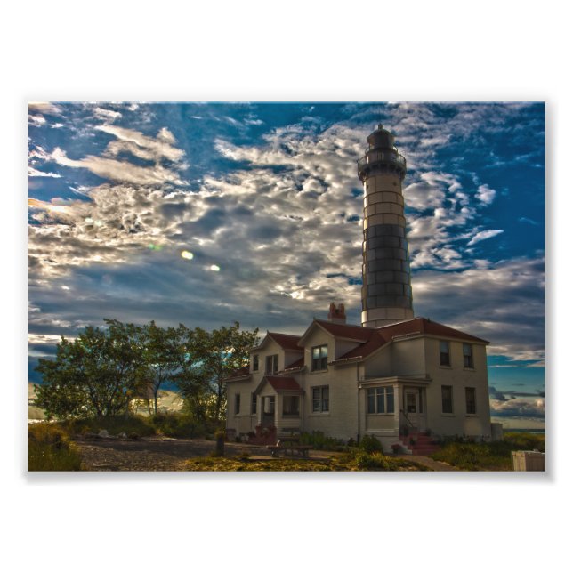 Big Sable Point Lighthouse, Michigan Fototryck (Framsidan)