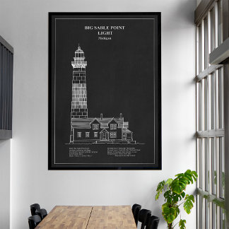 Big Sable Point Lighthouse - Michigan – PD Canvastryck