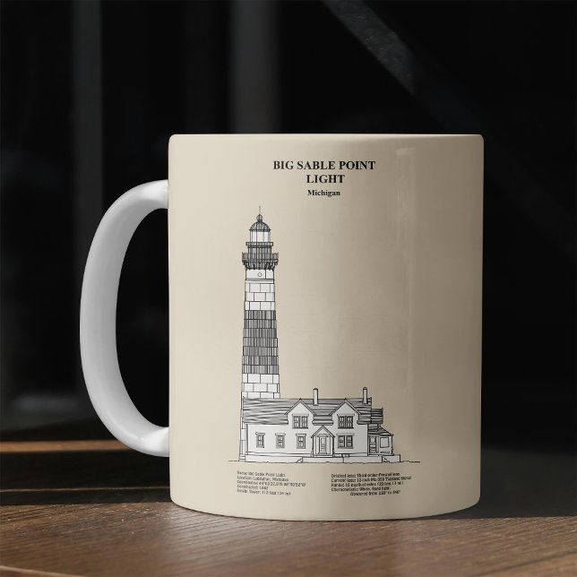 Big Sable Point Lighthouse - Michigan - SBD Kaffemugg (Skapare uppladdad)