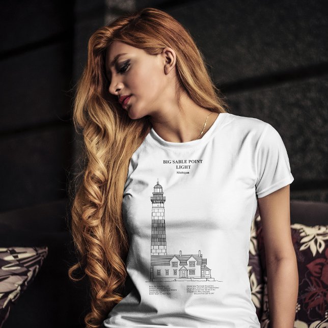 Big Sable Point Lighthouse - Michigan - SBD T Shirt (Skapare uppladdad)