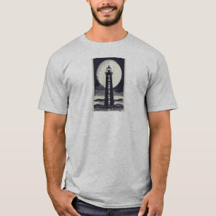 Big Sable Point Michigan Lighthouse Måne T Shirt