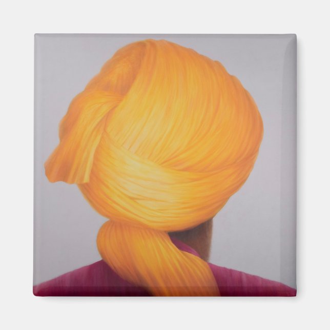 Big Saffron Turban Magnet (Framsidan)