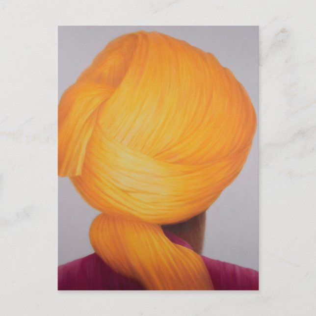Big Saffron Turban Vykort (Framsida)