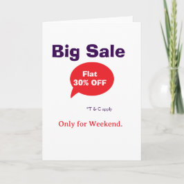 Big sale discount offer weekend company shop T&C Kort