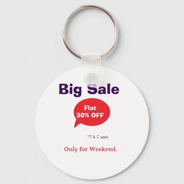 Big sale discount offer weekend company shop T&C Nyckelring (Framsida)