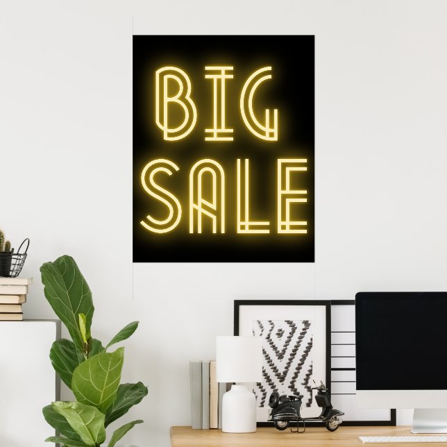 Big Sale Neon-signatur Poster (Hemmakontoret)