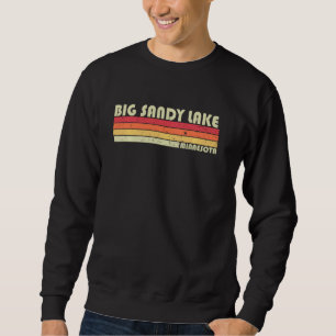 Big Sandy Sjö Minnesota Funny Fishing Camping Sum Lång Ärmad Tröja