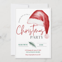 Big Santa Hat jul Party Inbjudningar
