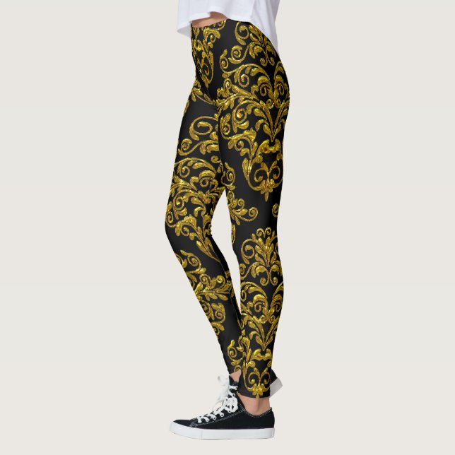 Big Sassy Damask Elegance Leggings (Vänster)