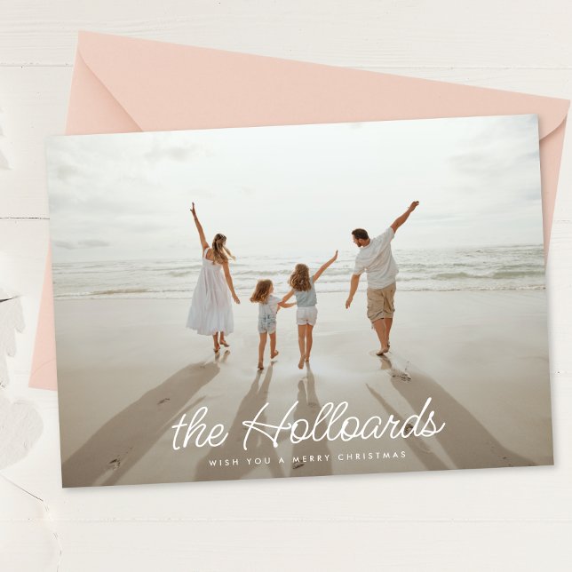 Big Script Ditt eget namn jul 5-foto Julkort (Skapare uppladdad)