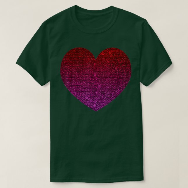 Big Sequin Heart T Shirt (Design framsida)