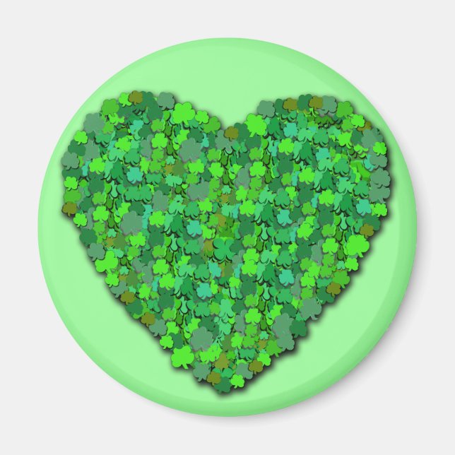 Big Shamrock Heart Magnet (Framsidan)