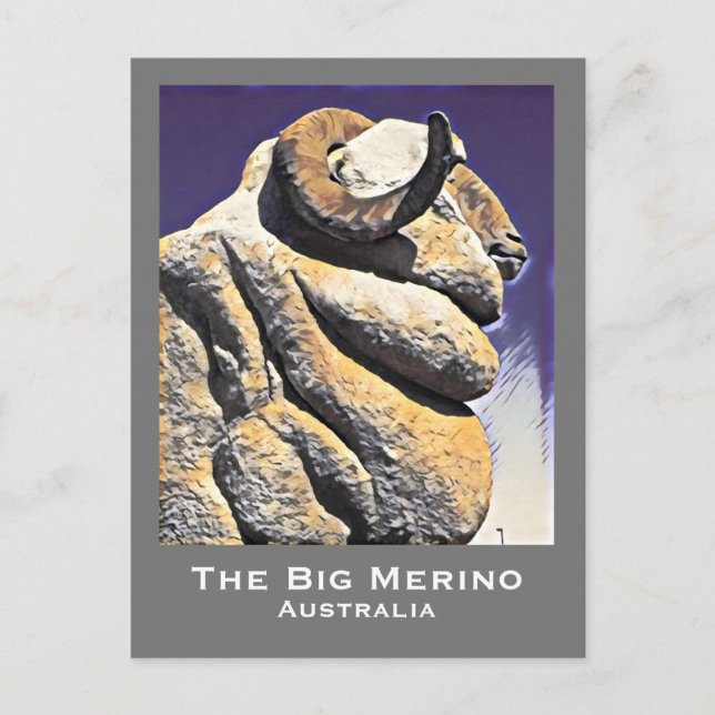 Big Sheep big merino australisk reseikon Vykort (Framsida)